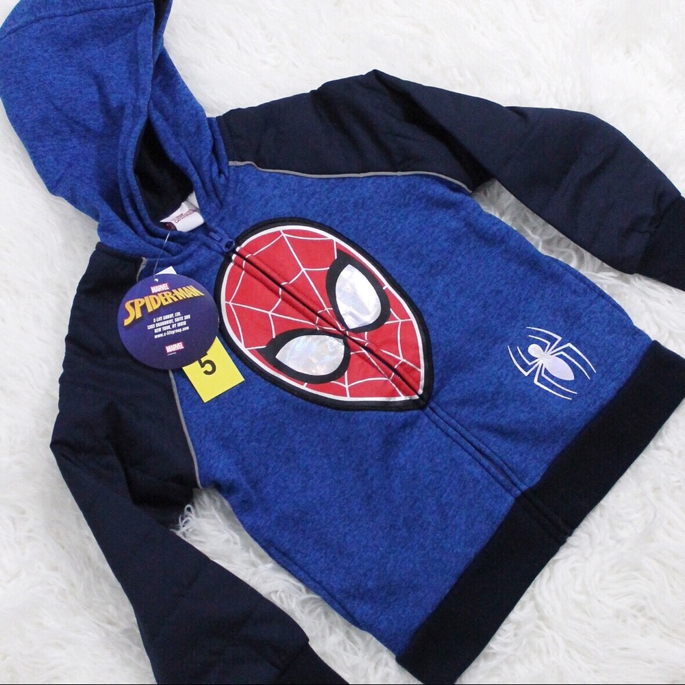 NWT Marvel SpidermanCharacter Blue/Red Hoodie - Picture 1 of 5